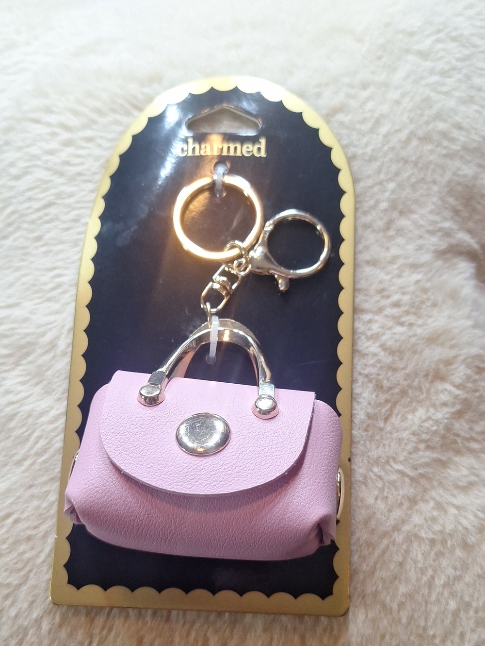 Charmed Pink Mini Handbag Keychain by